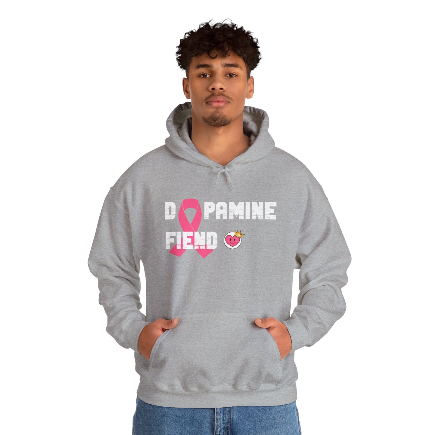 Dopamine Fiend Hoodie! Breast Cancer Awareness edition