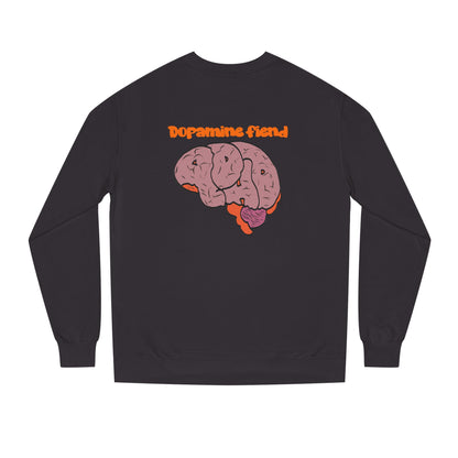 Dopamine Fiend Crewneck Sweatshirt - Retro Brain Graphic