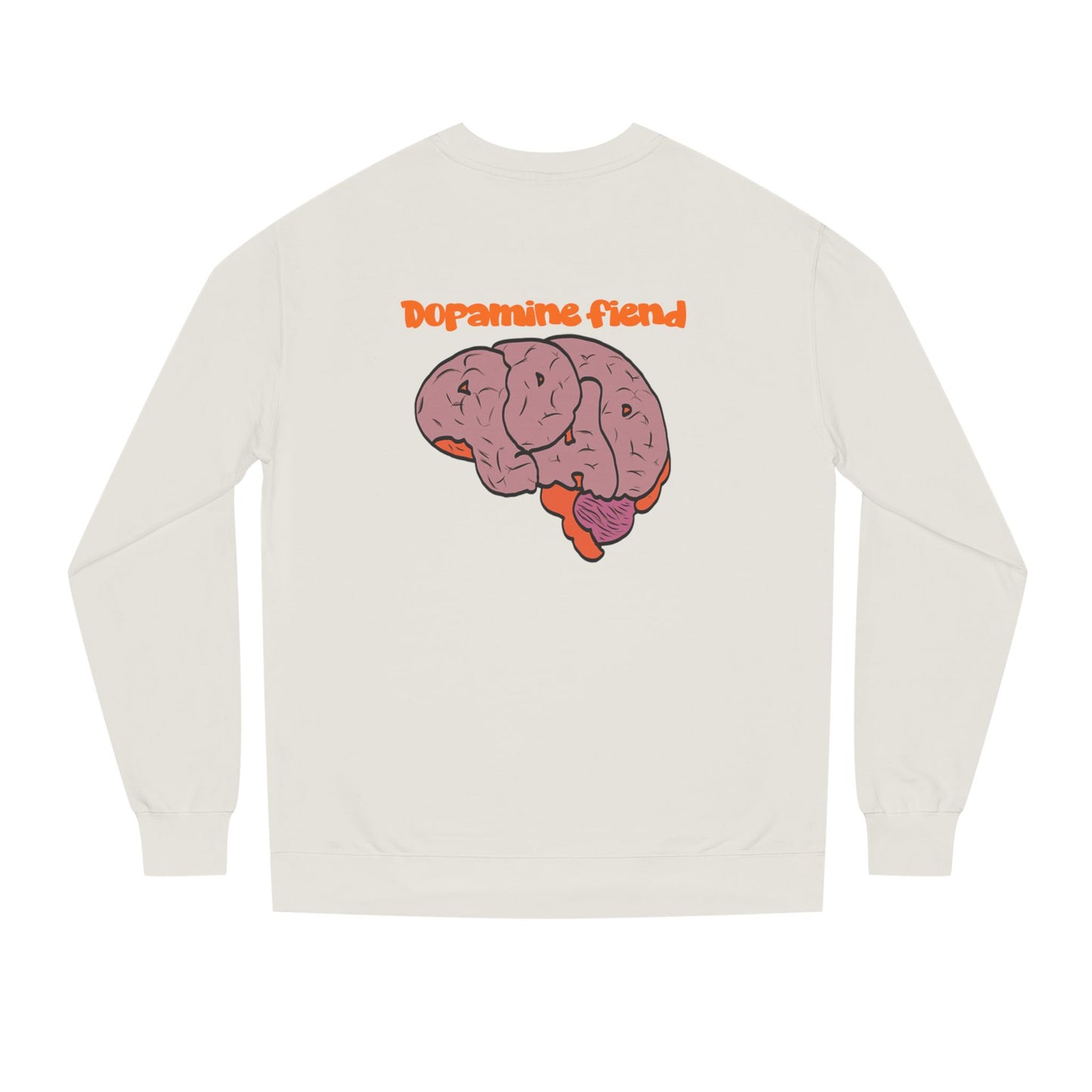 Dopamine Fiend Crewneck Sweatshirt - Retro Brain Graphic