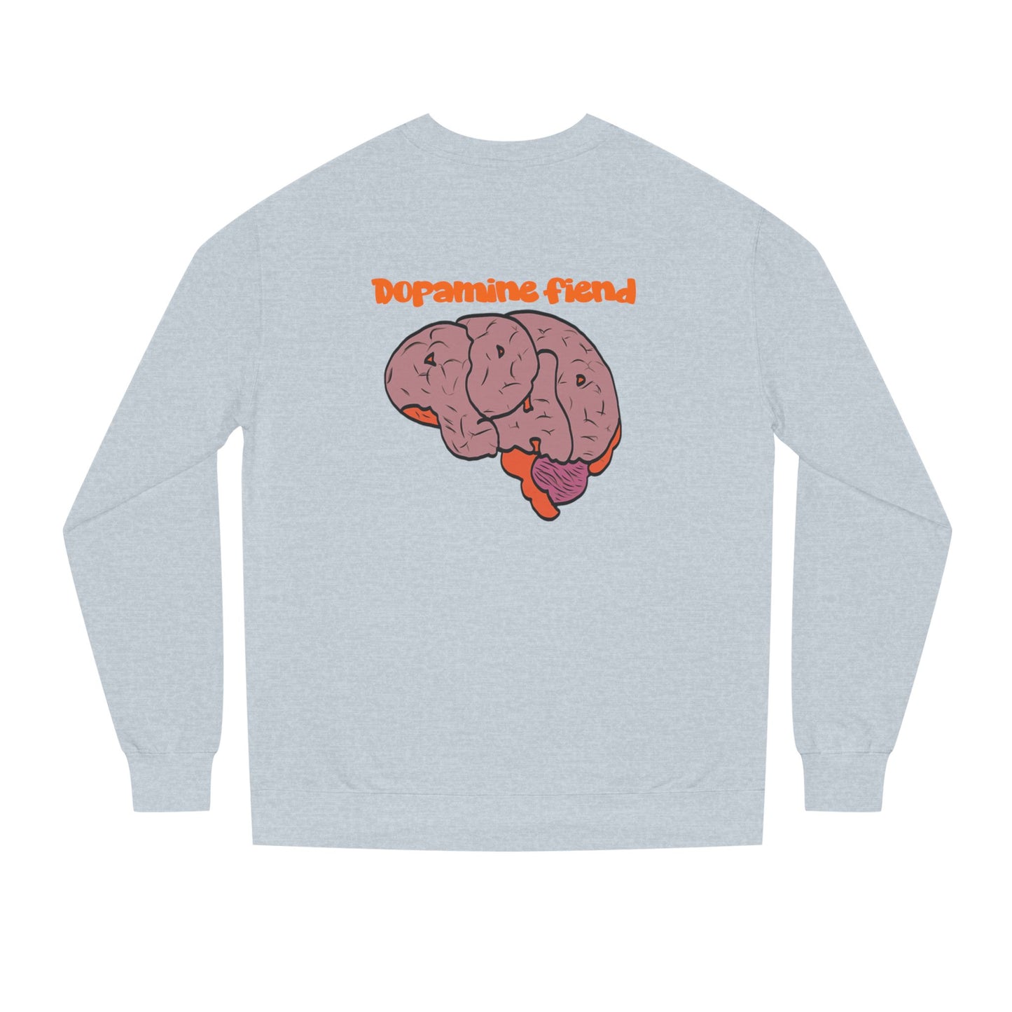 Dopamine Fiend Crewneck Sweatshirt - Retro Brain Graphic